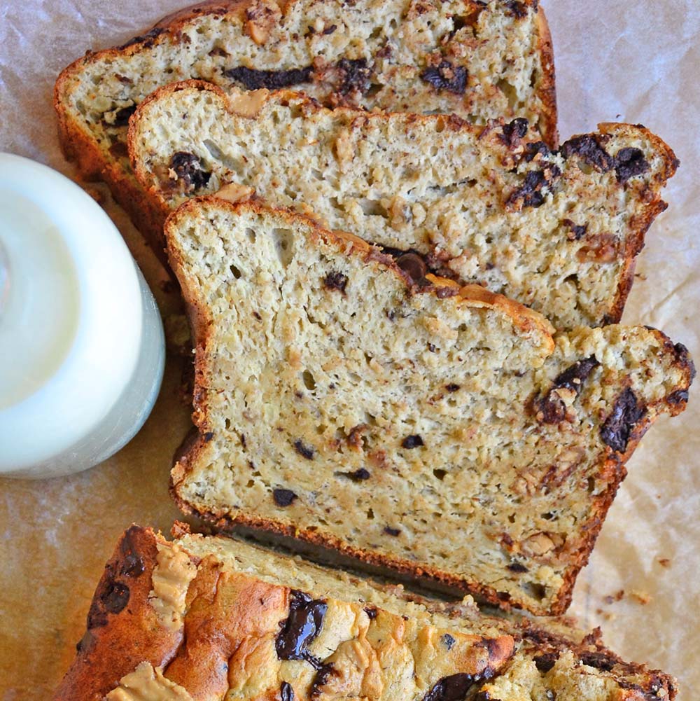 Chocolate chip peanut butter banana bread